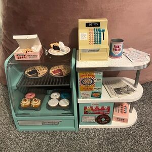 American Girl Maryellen’s Diner Bakery Playset with Teal Display Case